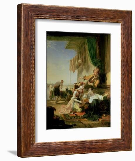 Lord Byron Reposing in the House of a Fisherman Having Swum the Hellespont-Sir William Allan-Framed Giclee Print