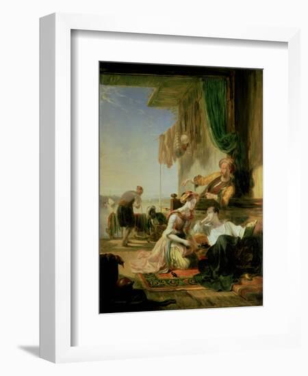 Lord Byron Reposing in the House of a Fisherman Having Swum the Hellespont-Sir William Allan-Framed Giclee Print