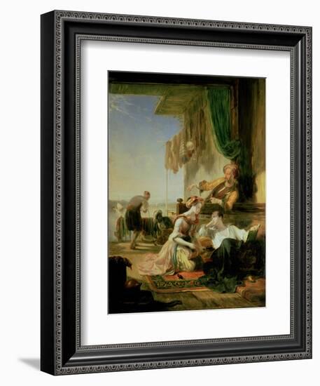 Lord Byron Reposing in the House of a Fisherman Having Swum the Hellespont-Sir William Allan-Framed Giclee Print