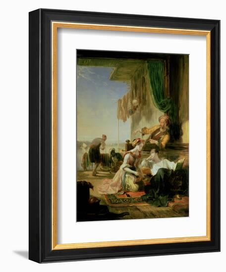 Lord Byron Reposing in the House of a Fisherman Having Swum the Hellespont-Sir William Allan-Framed Giclee Print