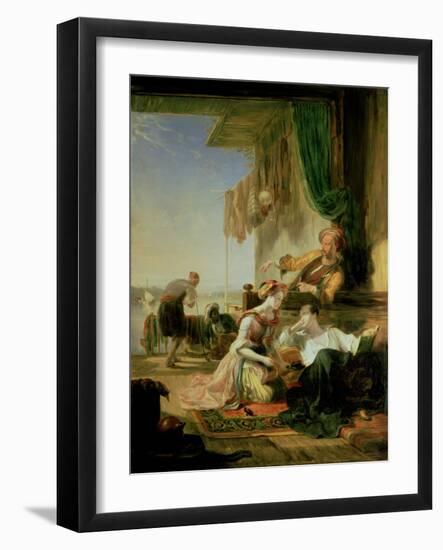 Lord Byron Reposing in the House of a Fisherman Having Swum the Hellespont-Sir William Allan-Framed Giclee Print