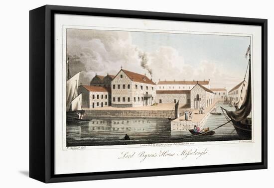 Lord Byron's House at Missolonghi, from the Last Days of Lord Byron by William Parry, Pub. 1825-Robert Seymour-Framed Premier Image Canvas