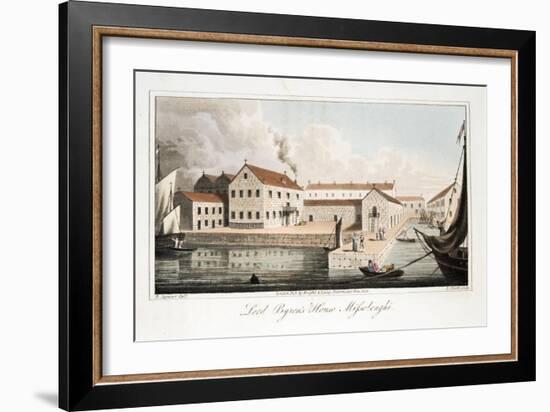 Lord Byron's House at Missolonghi, from the Last Days of Lord Byron by William Parry, Pub. 1825-Robert Seymour-Framed Giclee Print