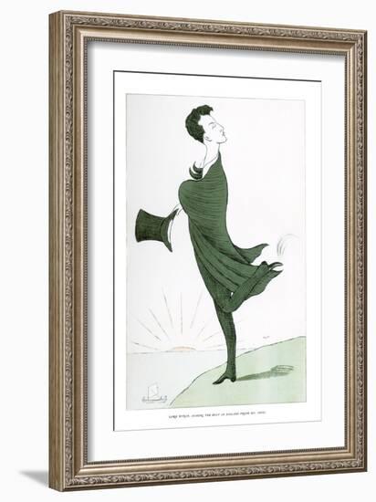 Lord Byron, Shaking the Dust of England from His Shoes, 1904-Max Beerbohm-Framed Giclee Print