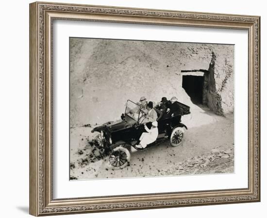 Lord Carnavon's first visit to the Valley of the Kings, Egypt, 1922-Harry Burton-Framed Photographic Print