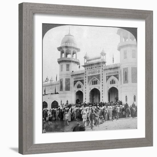 Lord Curzon Opening the Indian Art Exhibition, Delhi, India, 1903-Underwood & Underwood-Framed Giclee Print