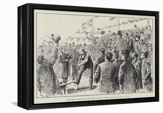 Lord Derby Cutting the First Turf of the St Helens and Wigan Railway, 28 January-William Douglas Almond-Framed Premier Image Canvas