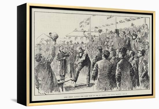 Lord Derby Cutting the First Turf of the St Helens and Wigan Railway, 28 January-William Douglas Almond-Framed Premier Image Canvas