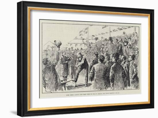 Lord Derby Cutting the First Turf of the St Helens and Wigan Railway, 28 January-William Douglas Almond-Framed Giclee Print