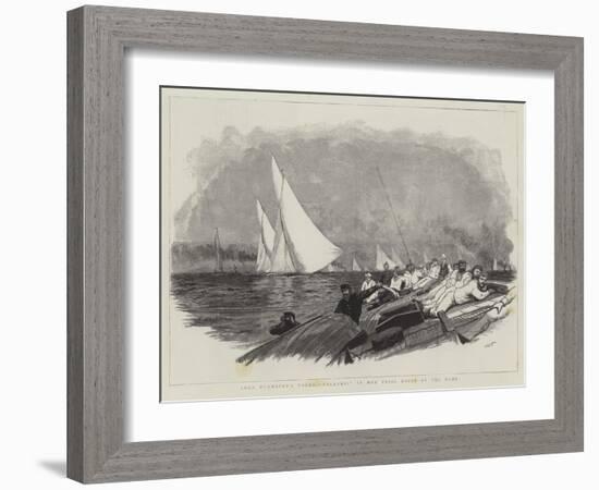 Lord Dunraven's Yacht Valkyrie in Her Trial Races at the Nore-William Lionel Wyllie-Framed Giclee Print