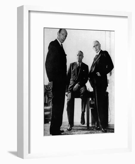 Lord Halifax, Will Clayton and Maynard Keynes, C.1943-null-Framed Photographic Print