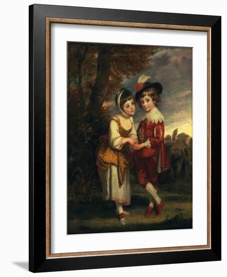 Lord Henry Spencer and Lady Charlotte Spencer, Later Charlotte Nares: the Young Fortune Tellers,…-Sir Joshua Reynolds-Framed Giclee Print