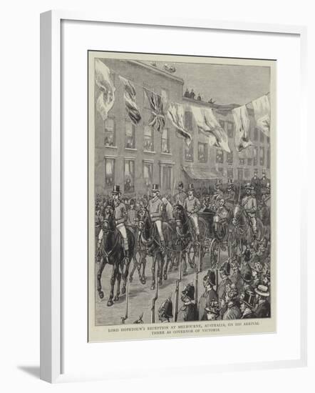 Lord Hopetoun's Reception at Melbourne, Australia, on His Arrival There as Governor of Victoria-null-Framed Giclee Print