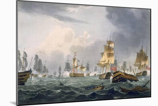 Lord Howe's Victory, 1st June 1794, Engraved by Thomas Sutherland-Thomas Whitcombe-Mounted Giclee Print