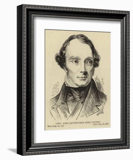 Lord John (Afterwards Earl) Russell-null-Framed Giclee Print