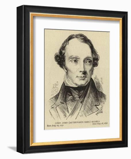 Lord John (Afterwards Earl) Russell-null-Framed Giclee Print