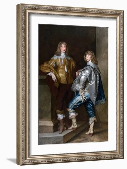 Lord John Stuart and His Brother, Lord Bernard Stuart (C.1623-45) C.1638-Sir Anthony Van Dyck-Framed Giclee Print