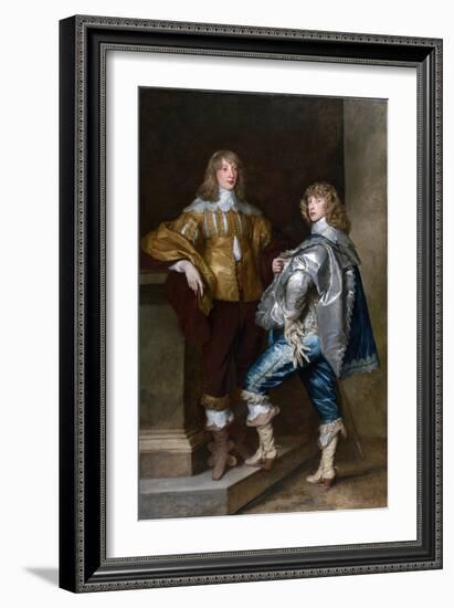 Lord John Stuart and His Brother, Lord Bernard Stuart (C.1623-45) C.1638-Sir Anthony Van Dyck-Framed Giclee Print