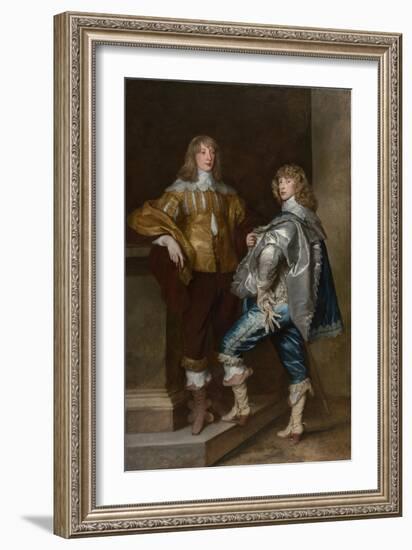 Lord John Stuart and His Brother, Lord Bernard Stuart, Ca 1638-Sir Anthony Van Dyck-Framed Giclee Print