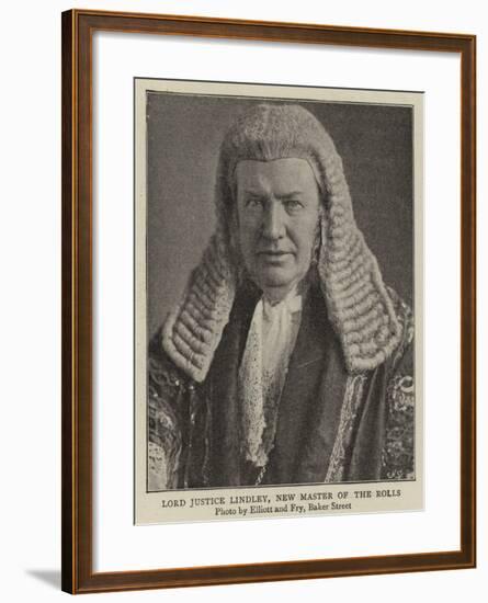 Lord Justice Lindley, New Master of the Rolls-null-Framed Giclee Print