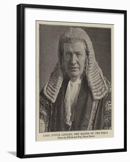Lord Justice Lindley, New Master of the Rolls-null-Framed Giclee Print