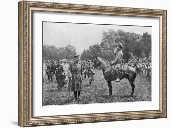 Lord Kitchener Inspecting Algerian Troops, France, World War I, 16 August 1915-null-Framed Giclee Print