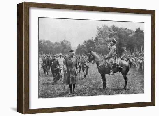Lord Kitchener Inspecting Algerian Troops, France, World War I, 16 August 1915-null-Framed Giclee Print