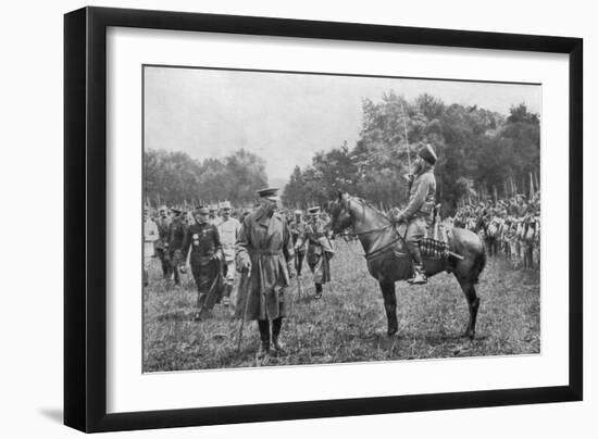 Lord Kitchener Inspecting Algerian Troops, France, World War I, 16 August 1915-null-Framed Giclee Print