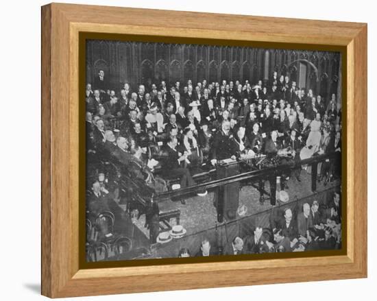 'Lord Kitchener making a recruiting appeal at the Guildhall', 1915-Unknown-Framed Premier Image Canvas