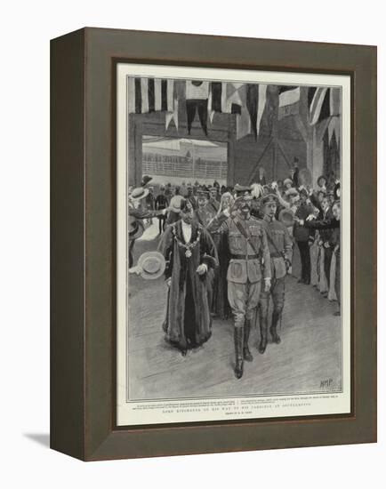 Lord Kitchener on His Way to His Carriage at Southampton-Henry Marriott Paget-Framed Premier Image Canvas