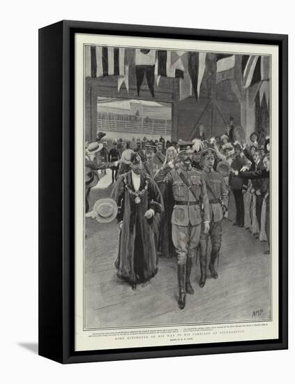 Lord Kitchener on His Way to His Carriage at Southampton-Henry Marriott Paget-Framed Premier Image Canvas