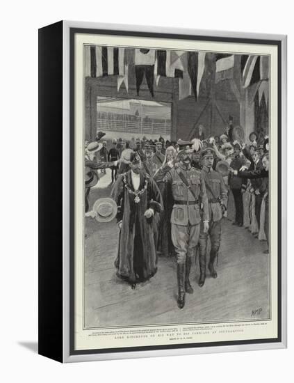 Lord Kitchener on His Way to His Carriage at Southampton-Henry Marriott Paget-Framed Premier Image Canvas