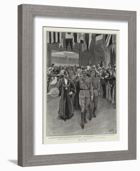 Lord Kitchener on His Way to His Carriage at Southampton-Henry Marriott Paget-Framed Giclee Print