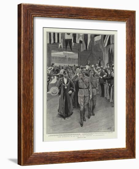 Lord Kitchener on His Way to His Carriage at Southampton-Henry Marriott Paget-Framed Giclee Print