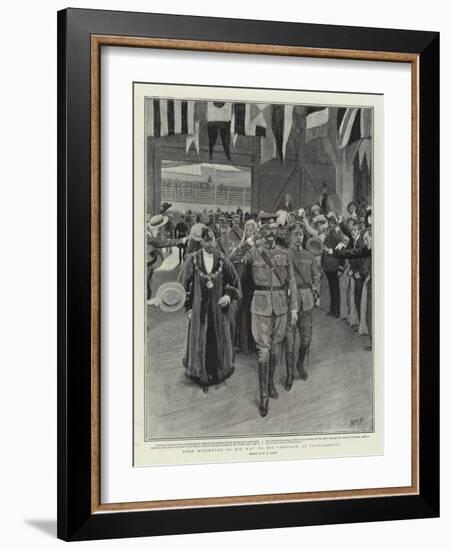 Lord Kitchener on His Way to His Carriage at Southampton-Henry Marriott Paget-Framed Giclee Print