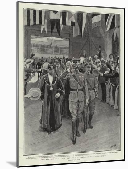 Lord Kitchener on His Way to His Carriage at Southampton-Henry Marriott Paget-Mounted Giclee Print