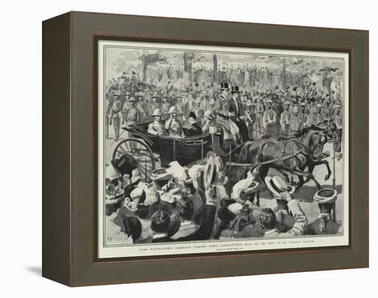 Lord Kitchener's Carriage Passing Down Constitution Hill on its Way to St James's Palace-Frank Dadd-Framed Premier Image Canvas