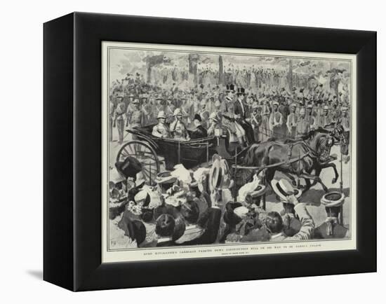 Lord Kitchener's Carriage Passing Down Constitution Hill on its Way to St James's Palace-Frank Dadd-Framed Premier Image Canvas
