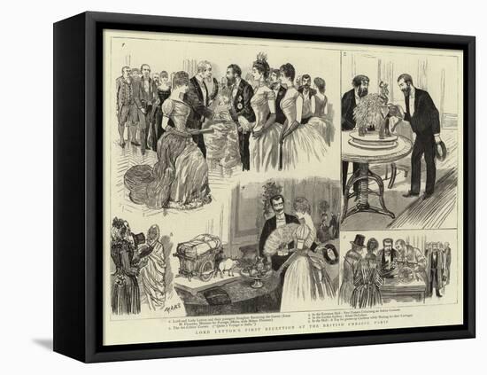 Lord Lytton's First Reception at the British Embassy, Paris-null-Framed Premier Image Canvas