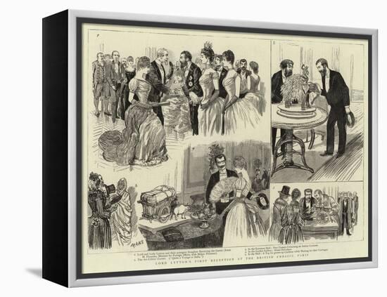 Lord Lytton's First Reception at the British Embassy, Paris-null-Framed Premier Image Canvas