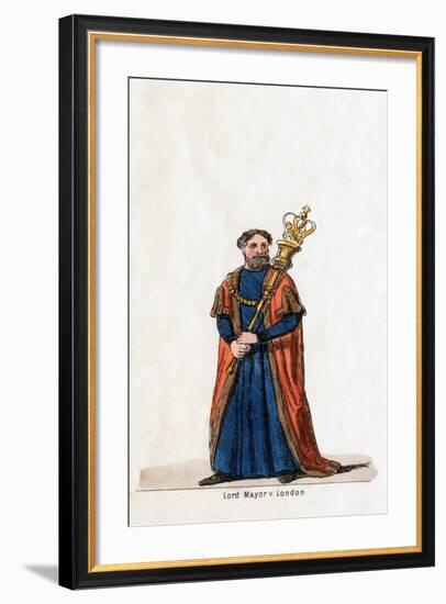 Lord Mayor of London, Costume Design for Shakespeare's Play, Henry VIII, 19th Century-null-Framed Giclee Print