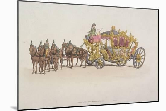 Lord Mayor's Coach Pulled by a Team of Six Horses, 1805-null-Mounted Giclee Print