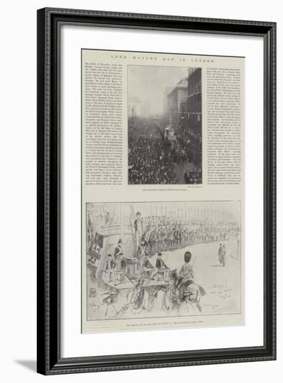 Lord Mayor's Day in London-Henry Charles Seppings Wright-Framed Giclee Print