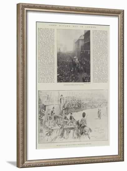 Lord Mayor's Day in London-Henry Charles Seppings Wright-Framed Giclee Print