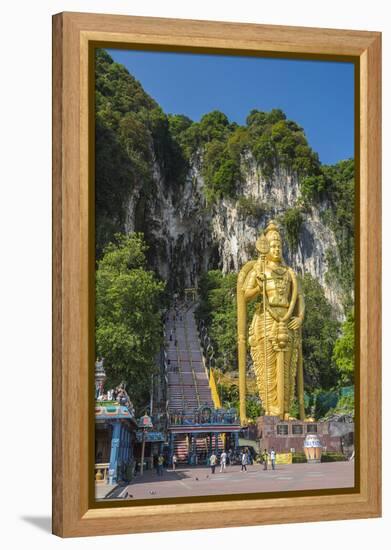 Lord Murugan Statue, largest statue of Hindu Deity in Malaysia, Batu Caves, Kuala Lumpur, Malaysia-Matthew Williams-Ellis-Framed Premier Image Canvas