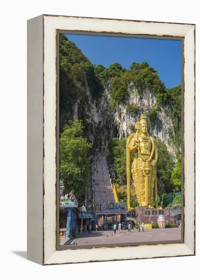 Lord Murugan Statue, largest statue of Hindu Deity in Malaysia, Batu Caves, Kuala Lumpur, Malaysia-Matthew Williams-Ellis-Framed Premier Image Canvas