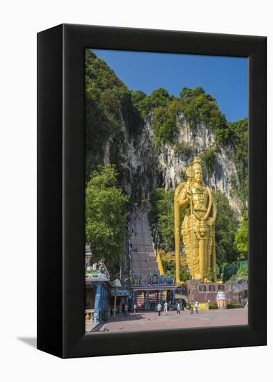 Lord Murugan Statue, largest statue of Hindu Deity in Malaysia, Batu Caves, Kuala Lumpur, Malaysia-Matthew Williams-Ellis-Framed Premier Image Canvas