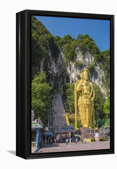 Lord Murugan Statue, largest statue of Hindu Deity in Malaysia, Batu Caves, Kuala Lumpur, Malaysia-Matthew Williams-Ellis-Framed Premier Image Canvas