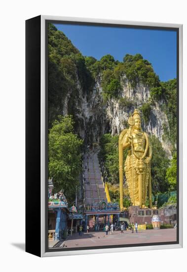 Lord Murugan Statue, largest statue of Hindu Deity in Malaysia, Batu Caves, Kuala Lumpur, Malaysia-Matthew Williams-Ellis-Framed Premier Image Canvas