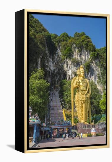 Lord Murugan Statue, largest statue of Hindu Deity in Malaysia, Batu Caves, Kuala Lumpur, Malaysia-Matthew Williams-Ellis-Framed Premier Image Canvas